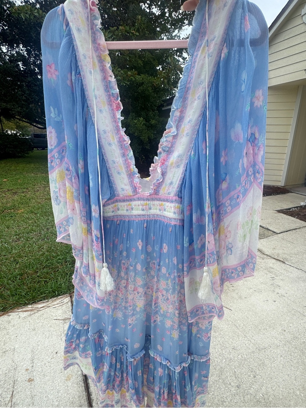 Fillyboo Angel Maxi Dress in Flowerbomb Iris - Picture 7 of 7